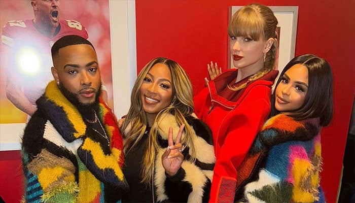 Taylor Swift joins WAGs at Chiefs vs. Raiders Game on Nov. 29.