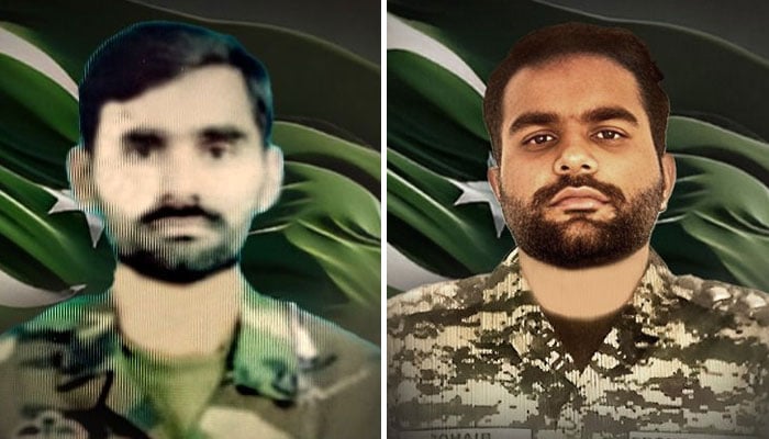 Sepoy Iftikhar Hussain Shaheed and Captain Muhammad Zohaib Ud Din Shaheed. — ISPR