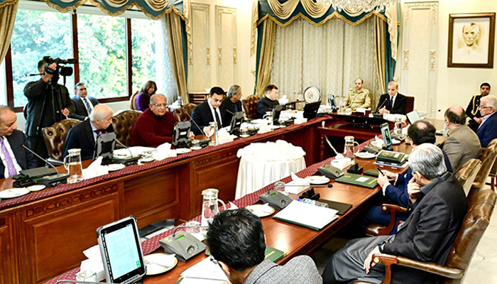 PM Shehbaz Sharif chairs the federal cabinet meeting on December 2, 2024. — PID