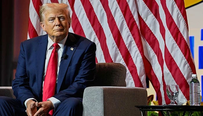 US President-elect Donald Trump while speaking on a panel of the National Association of Black Journalists (NABJ) in Chicago, Illinois, US on July 31, 2024. — Reuters