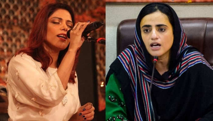 This combination of images shows Pakistani singer and songwriter Hadiqa Kiani (left) and medical doctor and activist Maharang Baloch. — Instagram/@hadiqakianiofficial/AFP/File