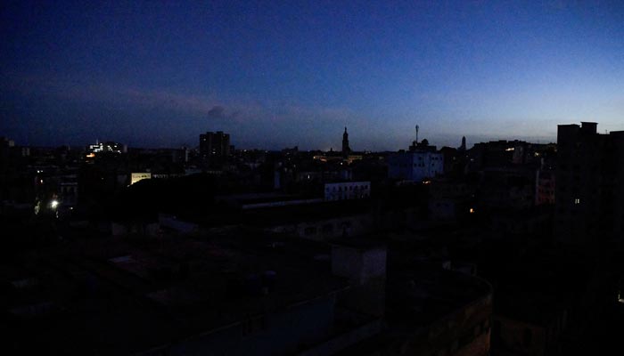 Buildings are pictured during a blackout as the countrys electrical grid collapsed again on Sunday in Havana, Cuba October 20, 2024. — Reuters