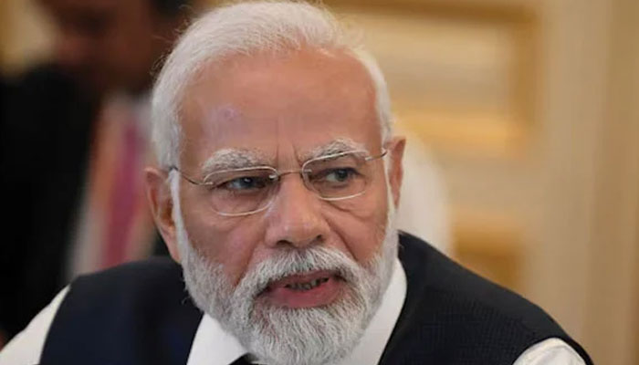 Indias Prime Minister Narendra Modi speaks during a meeting at The Ministry of Foreign Affairs in Paris France July 14, 2023. — Reuters