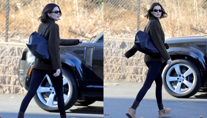 Kendall Jenner steps out in Holiday mood as she embraces new chic outfit