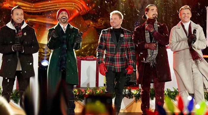 Backstreet Boys rings in Christmas celebrations with Kelly Clarkson