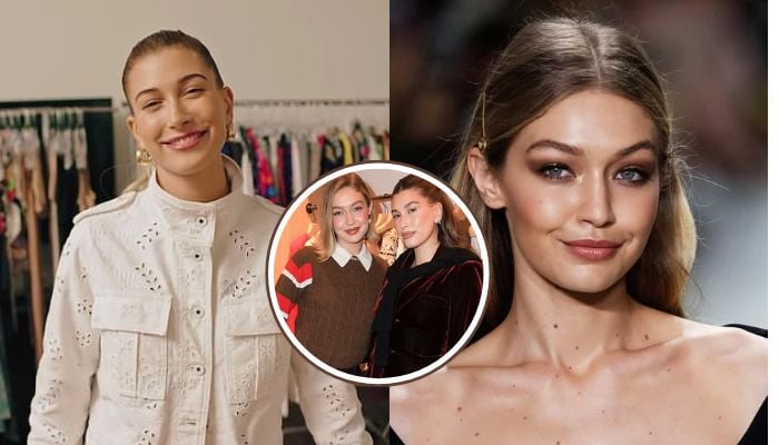 Hailey Bieber stunned in velvet attire at launch event.