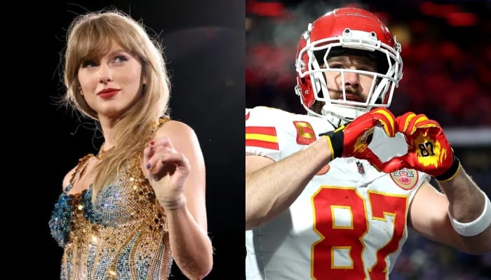 Travis Kelce cute gesture to Taylor Swift during NFL game