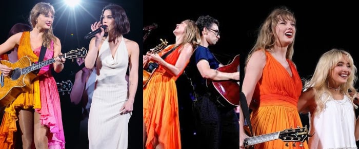 Taylor Swift with Gracie Abrams, Jack Antonoff, and Sabrina Carpenter