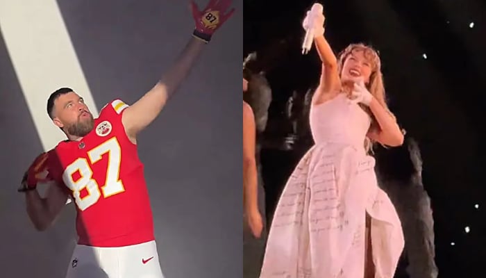 Taylor Swift wraps up Eras Tour with beau Travis Kelces signature move