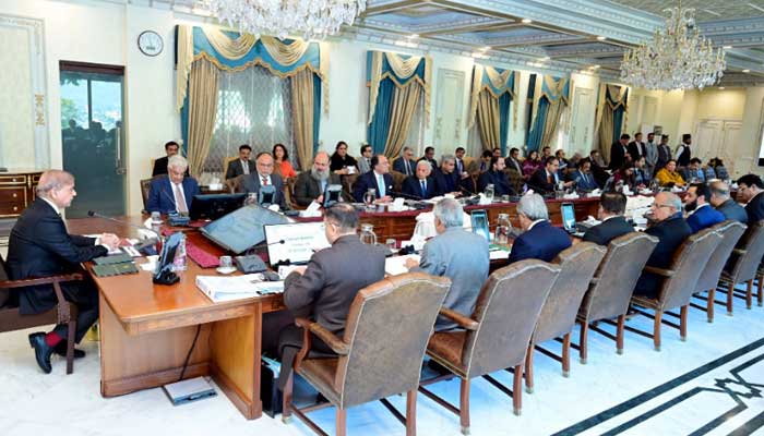 Prime Minister Shehbaz Sharif chairs a federal cabinet meeting in Islamabad in this undated picture. — APP/File