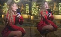 Sydney Sweeney Heats Up Christmas Season With Red Mini Dress