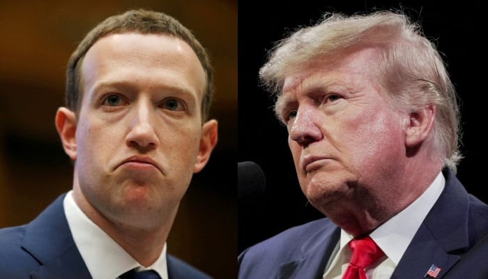 This combination of images shows Meta CEO Mark Zuckerberg (left) and United States President-elect Donald Trump. — Reuters/File