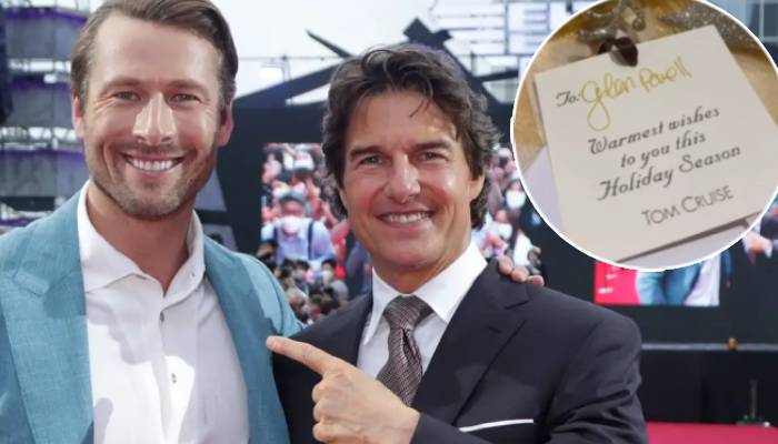 Glenn Powell has admitted he looks forward to his Top Gun co-stars gift every year