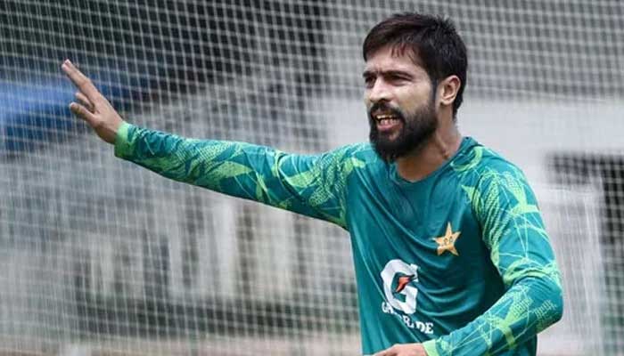 An undated image of now former Pakistan cricketer Mohammad Amir during net practice. — PCB/File