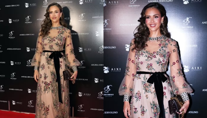 Jessica Alba brings timeless grace in floral gown on Rome’s red carpet