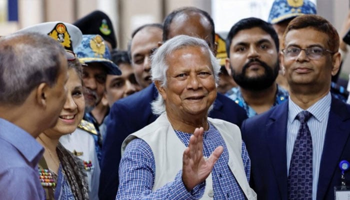 Nobel laureate Muhammad Yunus, who was recommended by Bangladeshi student leaders as the head of the interim government in Bangladesh, arrives at the Hazarat Shahjalal International Airport, in Dhaka, Bangladesh, August 8, 2024. — Reuters