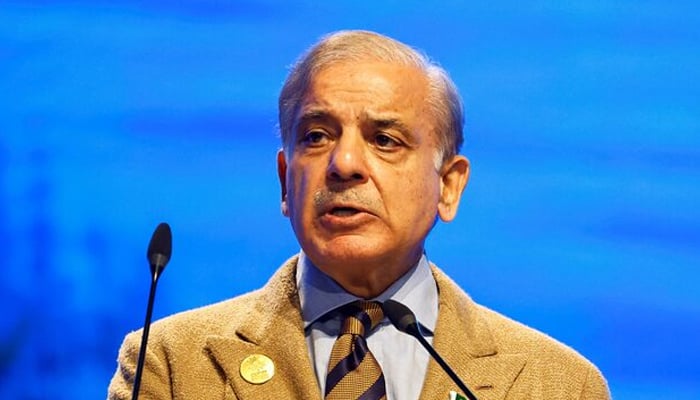 Pakistans Prime Minister Shehbaz Sharif speaks during the COP27 climate summit in Egypts Red Sea resort of Sharm el-Sheikh, Egypt. — Reuters/file