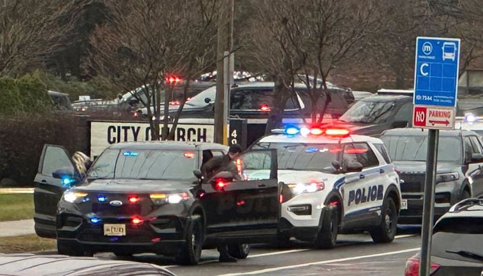 Emergency vehicles at the Abundant Life Christian School in Madison, Wisconsin. — AFP/File