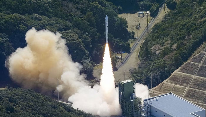 Japans Space Ones small, solid-fueled Kairos rocket lifts off at Space Ones launching pad on the tip of Kii peninsula in Kushimoto town, Wakayama prefecture in Japan in March 13, 2024. — Reuters