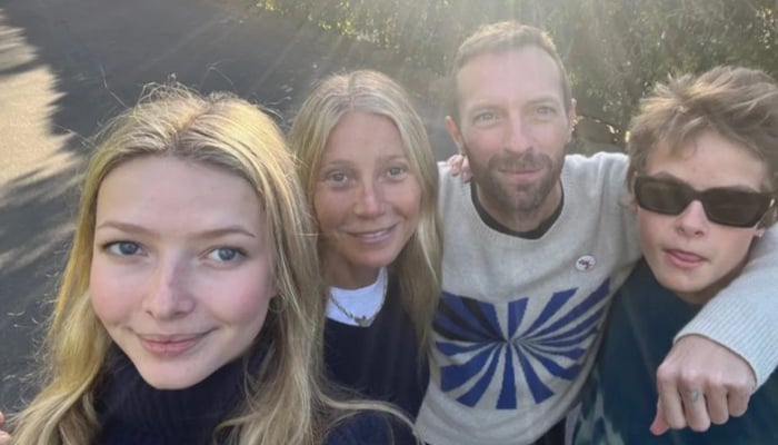 Chris Martin with kids and ex Gwyneth Paltrow