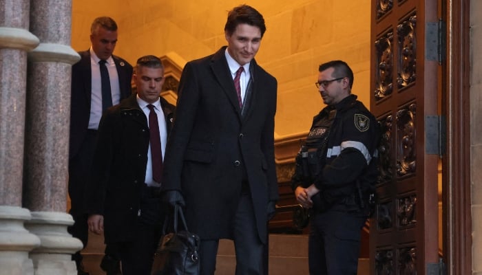 Canadas Prime Minister Justin Trudeau leaves Parliament Hill after a cabinet meeting in Ottawa, Ontario, Canada, on December 20, 2024. —Reuters