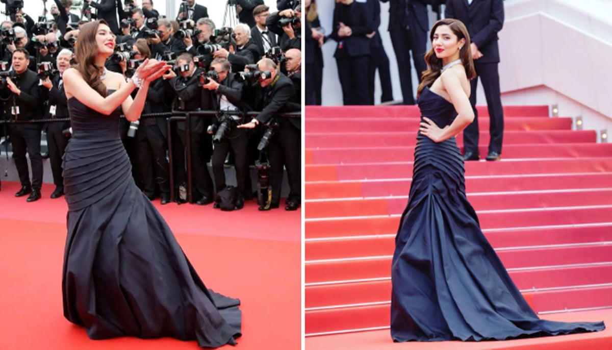 Mahira Khan adorned in a black  Alberta Ferretti gown at the 71st annual Cannes Film Festival in 2018.  — Reuters/Instagram/@mahirahkhan