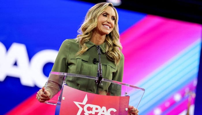 Lara Trump looks on as she speaks, at the Conservative Political Action Conference (CPAC) annual meeting in National Harbor, Maryland, on February 22, 2024. — Reuters