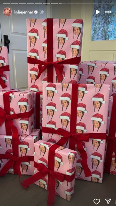 Kylie Jenner gives sweet nod to kids with special Christmas wrapping paper