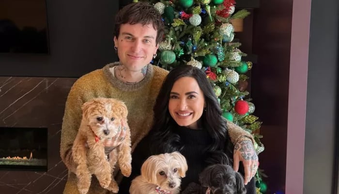 Demi Lovato and her fiancé Jutes Mark celebrate Christmas