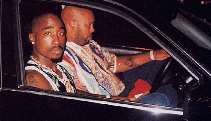 Tupac Shakur and Suge Knight pictured at the night of his fatal shooting