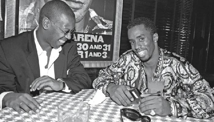 Diddy with late Uptown Records founder Andre Hall