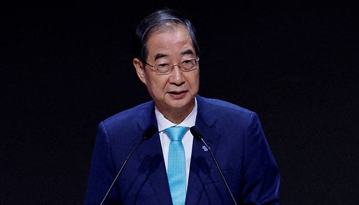 South Korean Prime Minister, gives a speech during the opening ceremony of the AI Global Forum in Seoul, South Korea, May 22, 2024. — Reuters