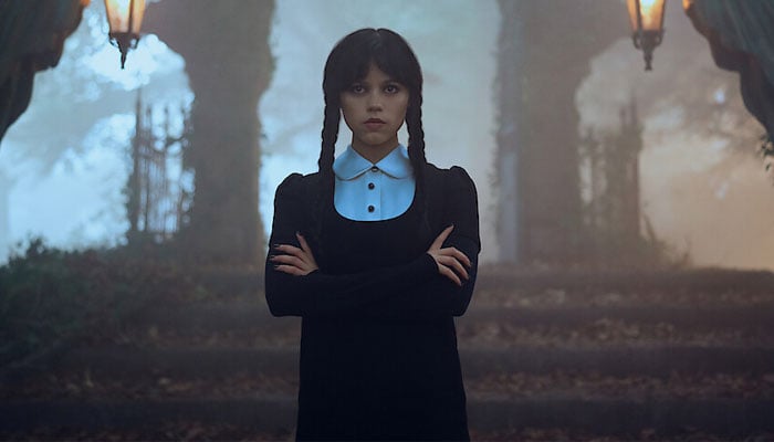 Jenna Ortega stars as Wednesday Adams in the hit Netflix spooky series