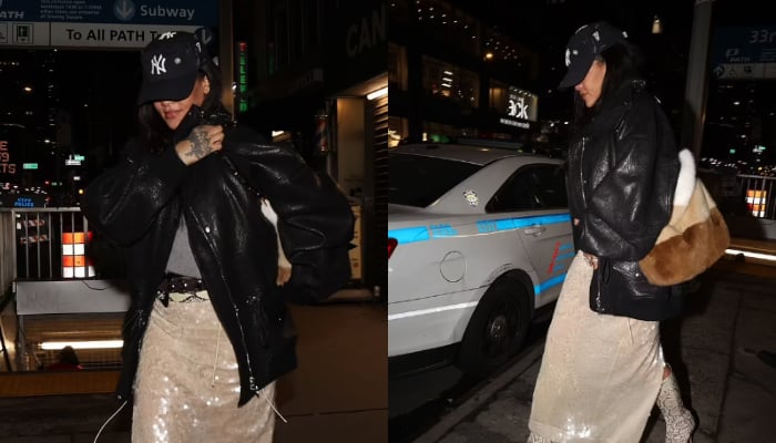 Rihanna lights up NYC streets with sparkling glam