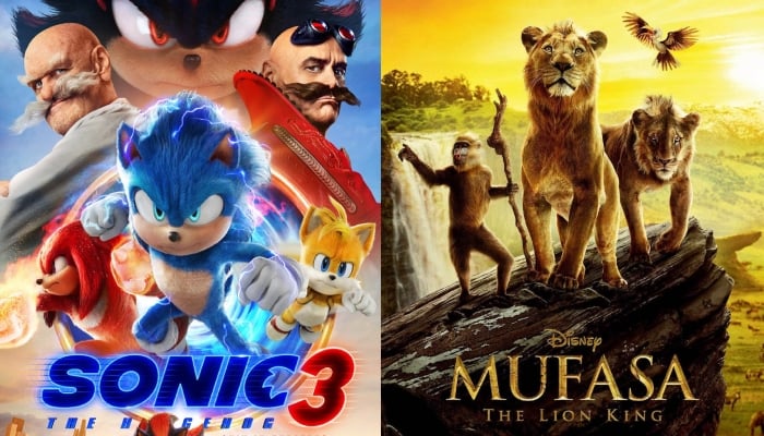 Mufasa: The Lion King and Sonic the Hedgehog three rules box office during Christmas