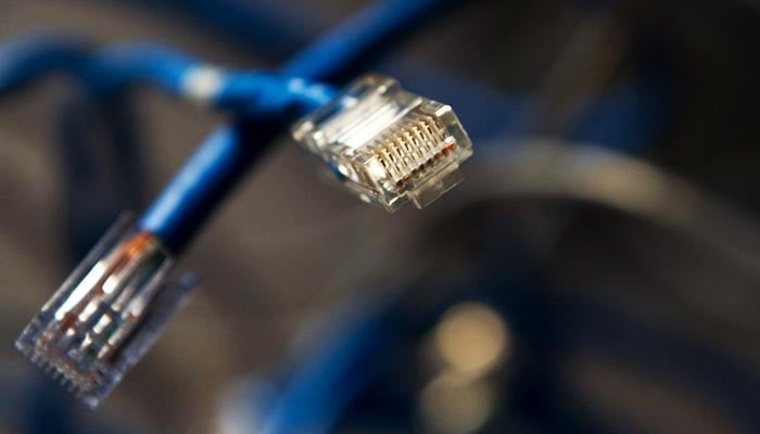 Ethernet cables used for internet connection are seen in this undated image. — AFP/File