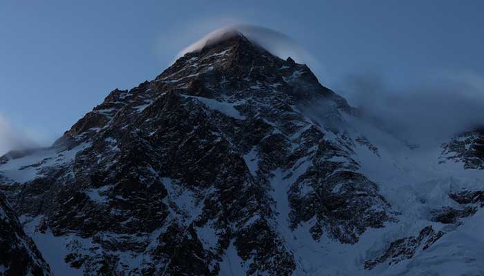 A view of K2, worlds second tallest mountain from its Base camp in the Karakoram range of Gilgit–Baltistan, Pakistan, July 15, 2023. — AFP