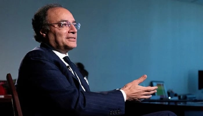 Finance Minister Muhammad Aurangzeb is interviewed during the G20 Finance Ministers and Central Bank Governors Meeting at the IMF and World Banks 2024 annual Spring Meetings in Washington. — Reuters