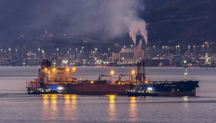 Russian oil tanker Ligovsky Prospect, in Tutunciftlik, Izmit, Turkey, December 15, 2019. — Reuters