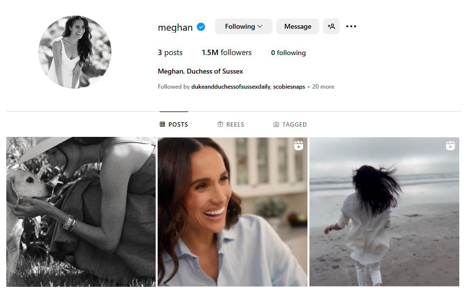 Meghan Markle Instagram account at risk after scathing statement