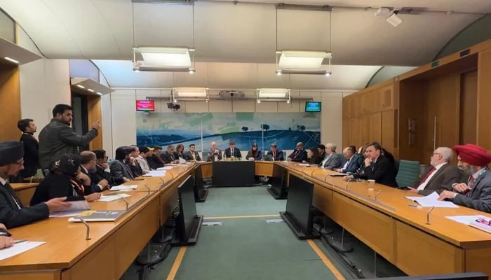 Officials and British members of parliament gathered at an event for immediate release and fair travel of PTI founder Imran Khan at the Portcullis House on January 16, 2025. — Reporter