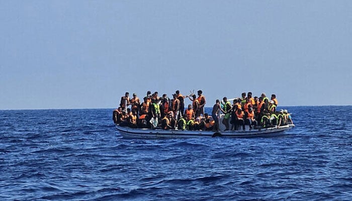 A migrant boat in Mediterranean waters east of Cape Greco in southeastern Cyprus. — AFP/File