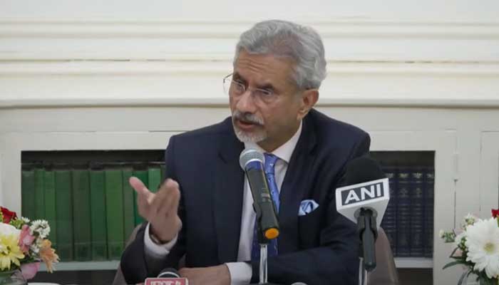 Indian Foreign Minister Subrahmanyam Jaishankar speaks to reporters at the Indian Embassy in Washington, US on January 22, 2025. — Screengrab via YouTube/Ministry of External Affairs, India