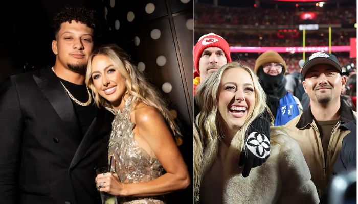 Brittany Mahomes rocked a stylish outfit while she cheered for her husband Patrick Mahomes.