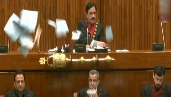 Senate Deputy Chairman Syedaal Khan Nasar chairing a Senate session in Islamabad on January 28, 2025. — YouTube/ Screengrab/ @SenateofPakistanOfficial