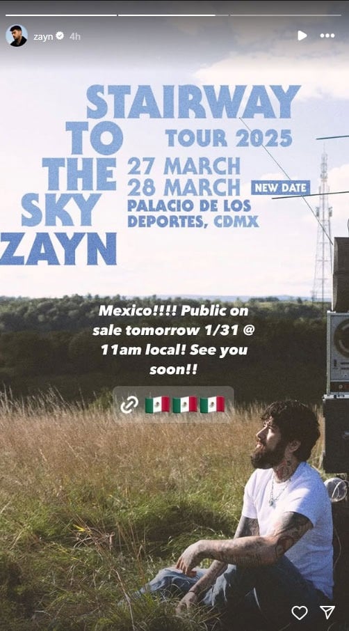 Zayn Malik shares unexpected news ahead of Mexican concerts