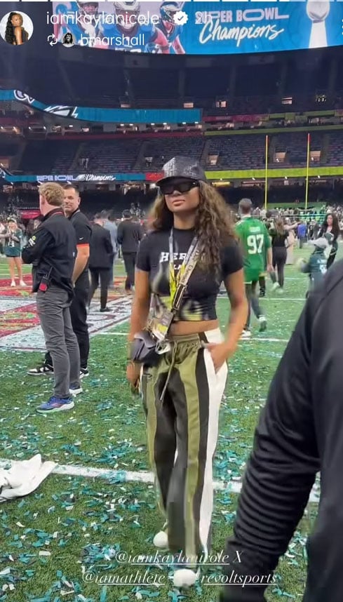 Travis Kelce’s ex Kayla Nicole switches teams at Super Bowl 2025