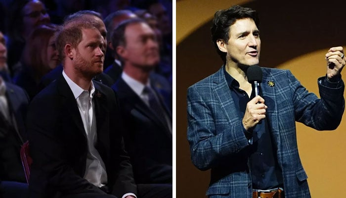 Prince Harry holds back tears as he gets honoured by Justin Trudeau