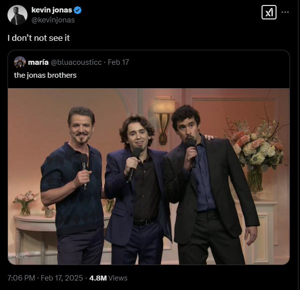 Kevin Jonas reacts to fans relating ‘SNL’ Domingo sketch to Jonas Brothers