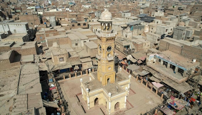 An aerial view shows the city of Jacobabad in southern Sindh province on February 18, 2025. — AFP